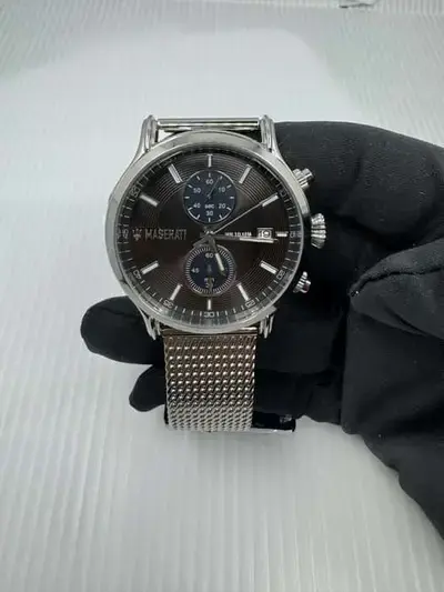 Reloj Maserati Cronógrafo negro con malla