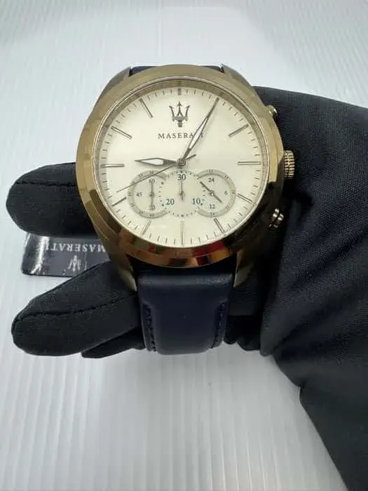 Reloj Maserati Cronógrafo blanco y azul