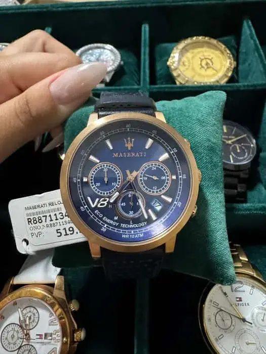 Reloj Maserati Cronógrafo azul y oro