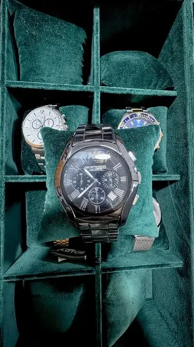 Reloj Emporio Armani Cronógrafo negro de acabado mate