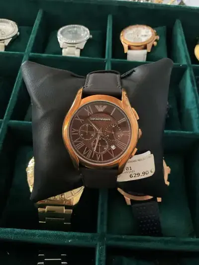 Reloj Emporio Armani Cronógrafo negro y cobre
