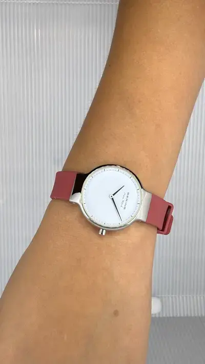 Reloj Bering Blanco con correa rosa