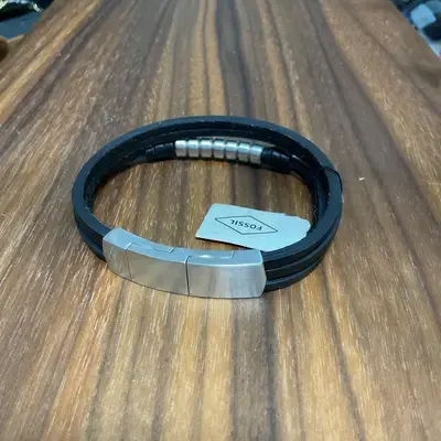 Joya Fossil Pulsera negra de varias tiras
