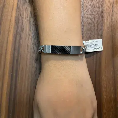 Joya Fossil Pulsera de acero tipo malla