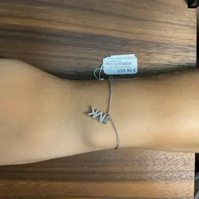 Joya Michael Kors Pulsera ajustable con logotipo de circonitas